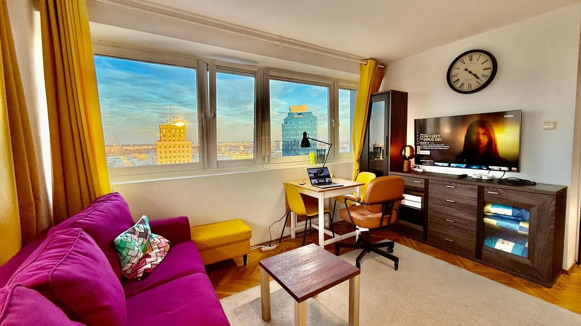 Super Apartment Yellow 2X Metro Fast Wifi 1 Gbs Netflix Panorama Miasta Warszawa 0*,